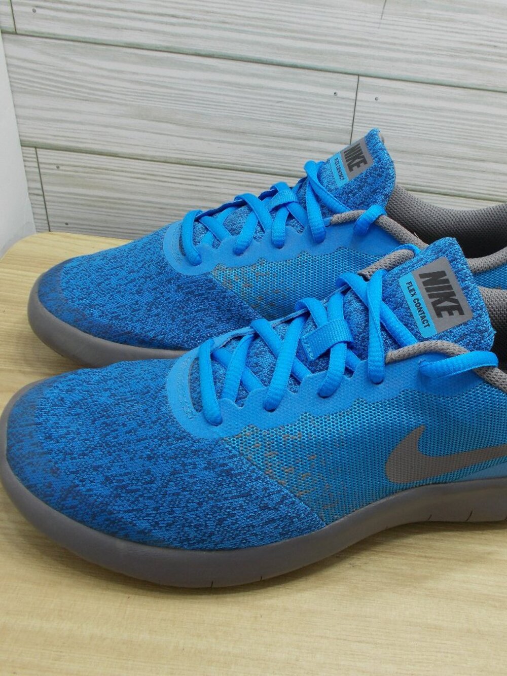 Nike Flex Contact Youth 7 Blue Gray Running Shoes 917932 403